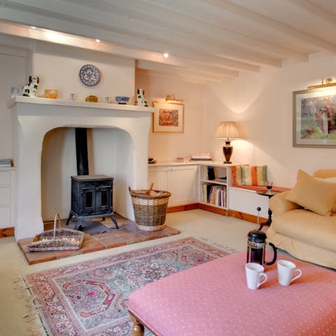 Savour your morning coffee by the log-burner on a chilly winter's morning