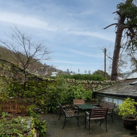 Spend mornings with a cup of tea on your private patio