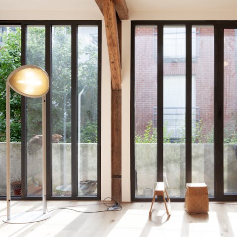 Step through the French doors to a peaceful balcony