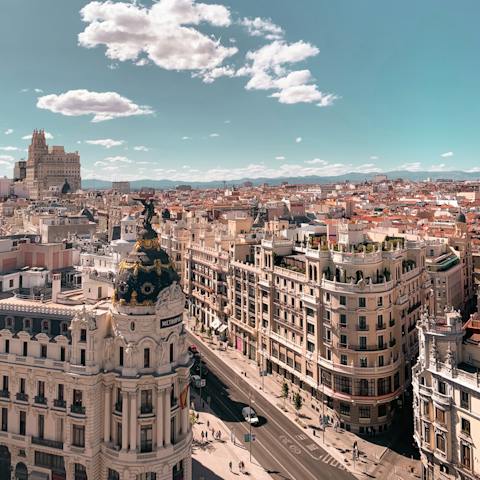 Get on the road and drive to Madrid for a day out