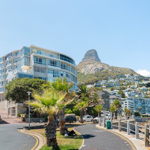 Enjoy the views of Lion's Head, one of Cape Town's famous sights
