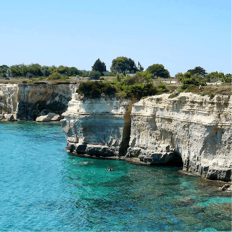 Take a road trip along the coast to discover Puglia's beautiful beaches 