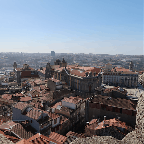 Get a bird's-eye view from Torre dos Clérigos – within walking distance