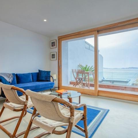 Take in the stunning sea views from your living area and terrace
