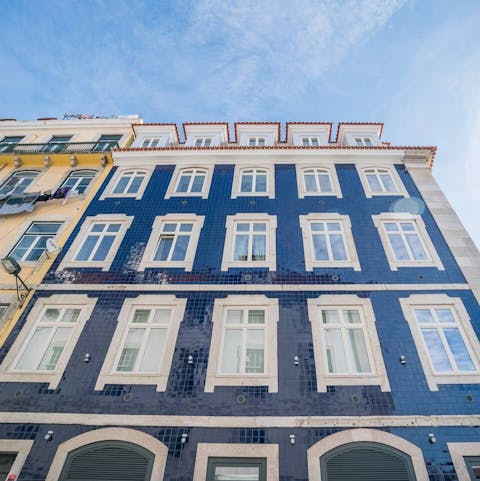 Stay in a traditional tiled Lisbon building, kept in immaculate condition