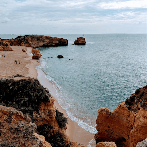 Visit the nearby Albufeira beach for dramatic cliffs, golden sands and turquoise seas