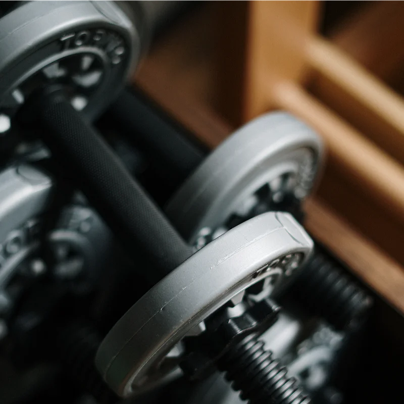 Work up a sweat in the shared on-site fitness centre