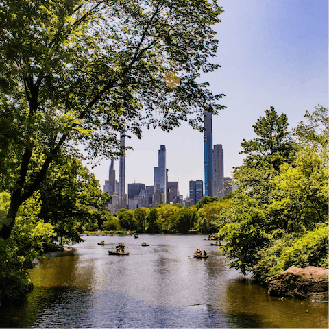 Take a stroll through Central Park, five minutes away on foot