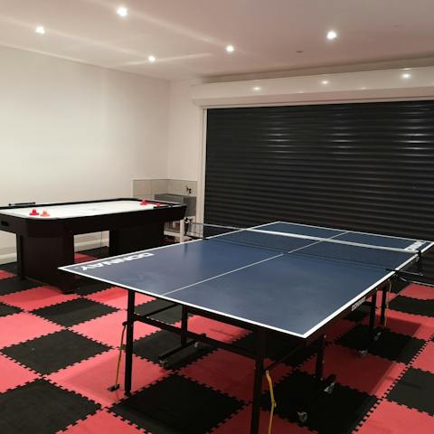 Challenge your guests to a round of table tennis in the games room