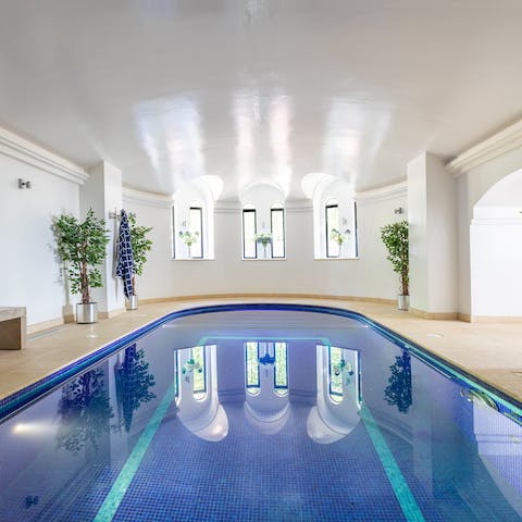 Dip your toes into the lavish private indoor pool