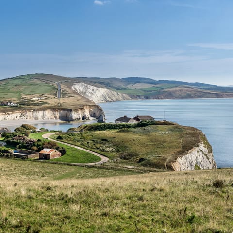 Take in the dramatic coastline of Freshwater Bay, just a thirty-minute drive away