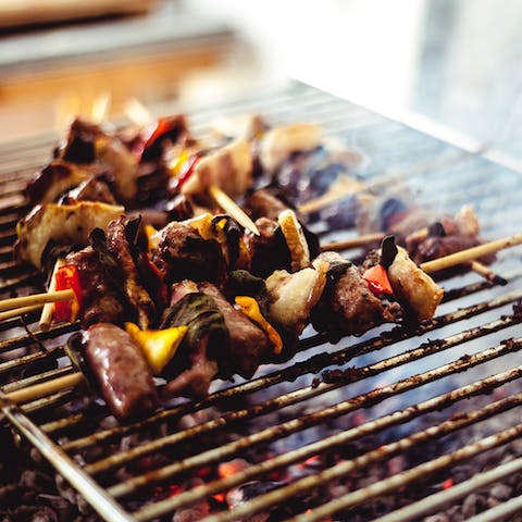 Fire up the barbecue for an alfresco Greek feast