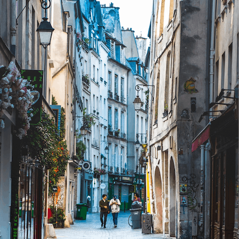 Discover the hip Le Marais region, only a two-minute walk away
