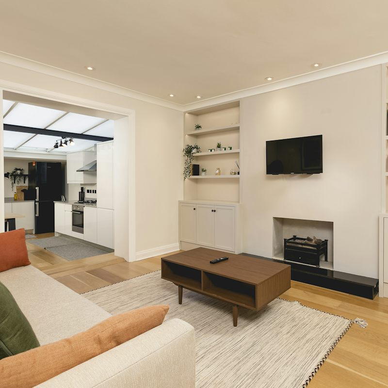 Put your feet up and relax in the stylish living room at the end of a busy day