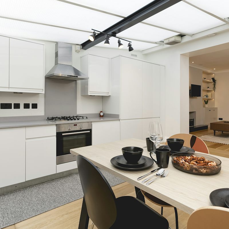 Wine and dine beneath the vast skylight