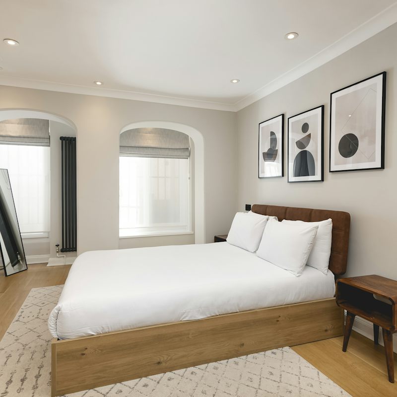 Enjoy an uninterrupted night's sleep in the sanctuary-like bedroom