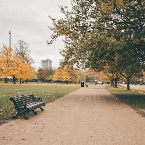 Head over the road to the vast expanses of Hyde Park