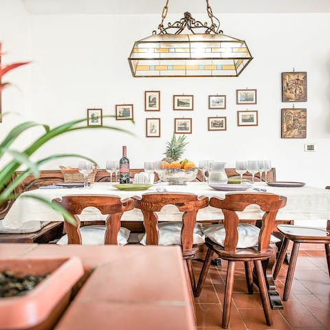 Share memorable meals together in the elegant dining room