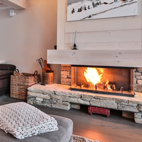 Curl up beside the wood-burning stove on chilly evenings
