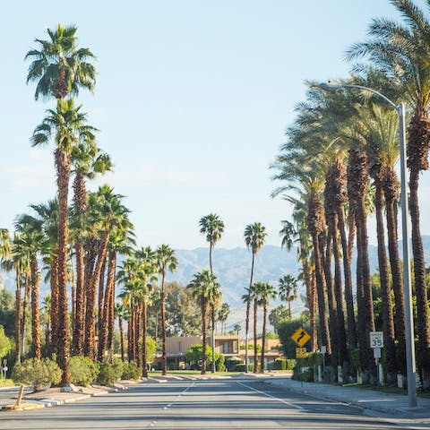 Explore downtown Palm Springs, less than a 10 minute drive away