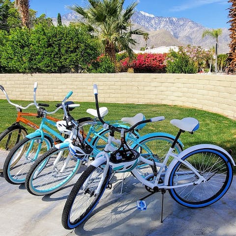 Hop on your beach cruisers for an afternoon of adventure