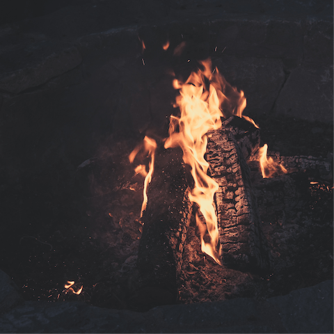 Cosy up by the fire pit