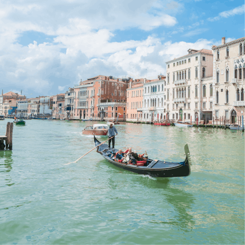 Ride a gondola along the famous Venice canal