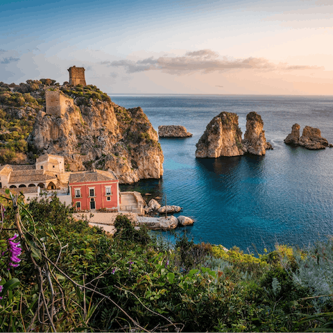 Explore stunning Sicily – your home is in the village of Marausa,  a ten-minute drive from the beach