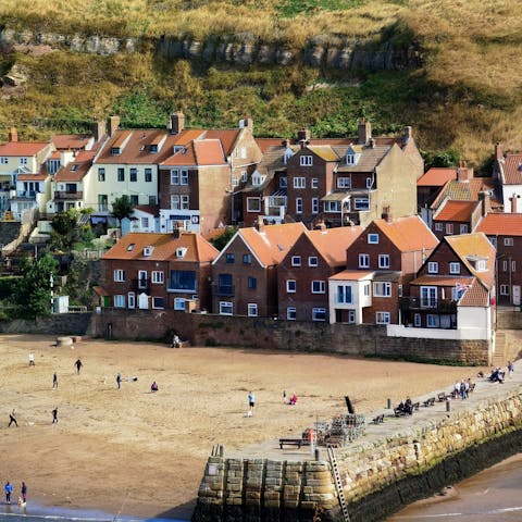 Feel the sand between your toes on Whitby's seafront, just a five-minute walk away