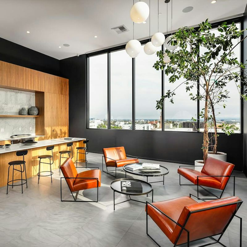Take in views of Los Angeles from the sky lounge