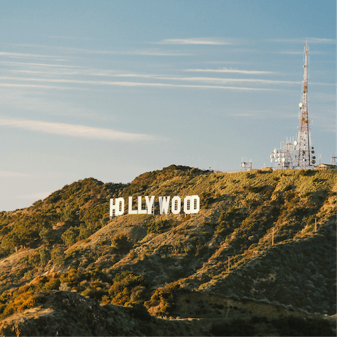 Explore Hollywood's most iconic sights, like the Hollywood Sign just a fifteen-minute drive away