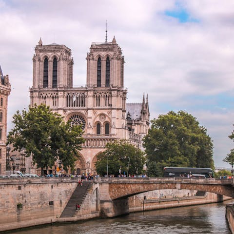 Begin your sightseeing adventure with a stroll to Notre Dame
