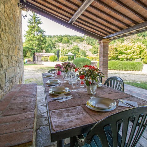 Dine on sumptuous Italian cuising looking out over manicured lawns