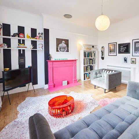 Enjoy rooms filled with pop art, collectables and photography