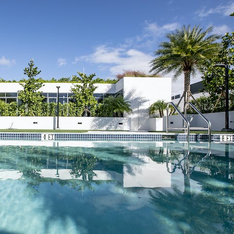 Cool off on sultry afternoons in the sparkling rooftop pool