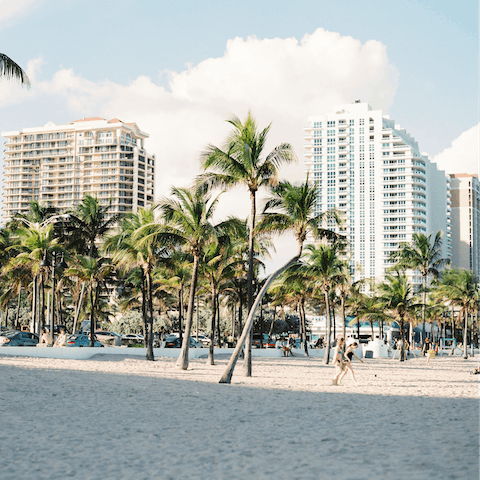 Stay in lively South Beach, just a twenty-minute walk from the ocean