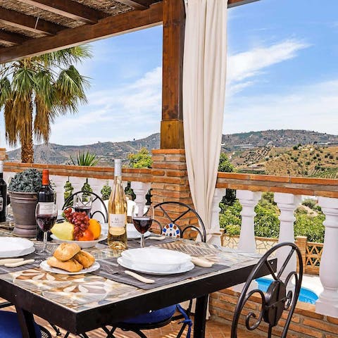 Take in superb mountain views from the terrace