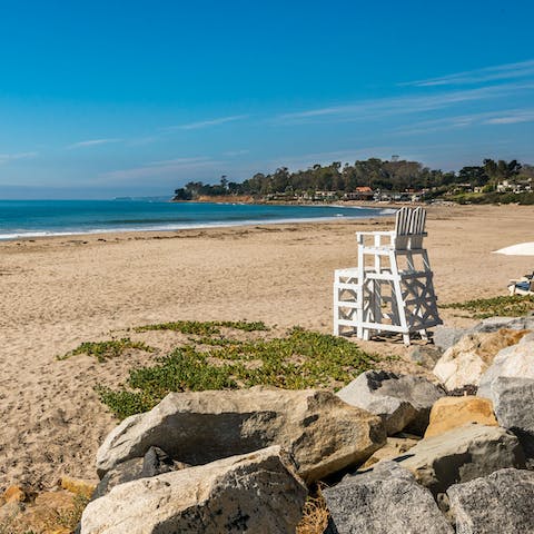 Long strolls on the shores of nearby Padaro Beach