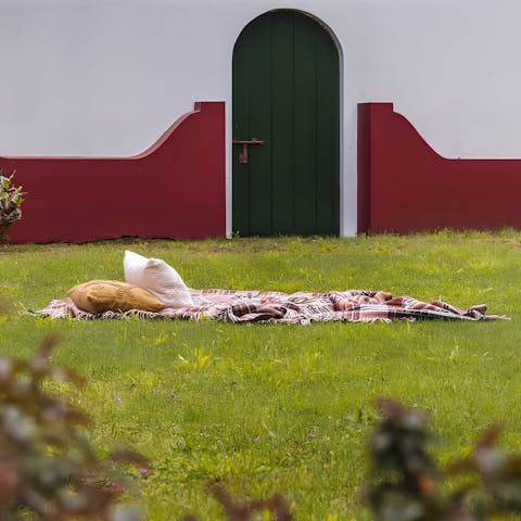 Enjoy a glass of Madeira wine on the lawn