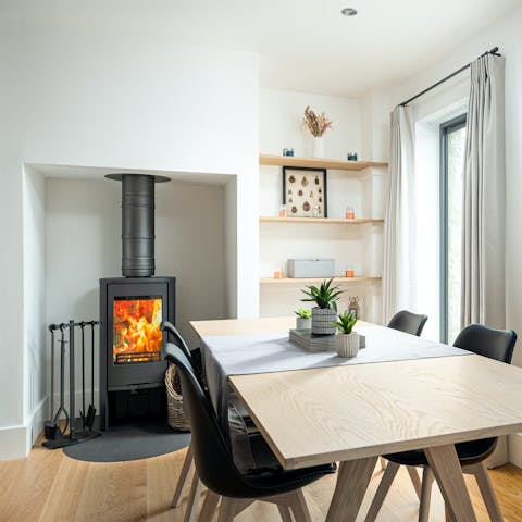 Cosy up beside the log-burner on winter nights