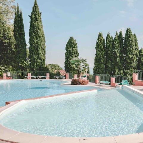 Plunge into the swimming pool for a refreshing dip
