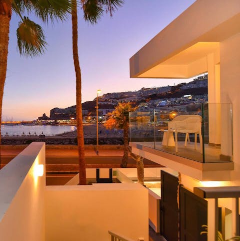 Savour sunsets from your private balcony
