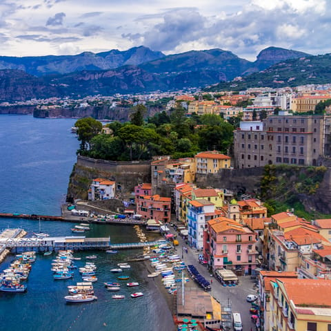 Walk around the town of Sorrento, overlooking the Bay of Naples