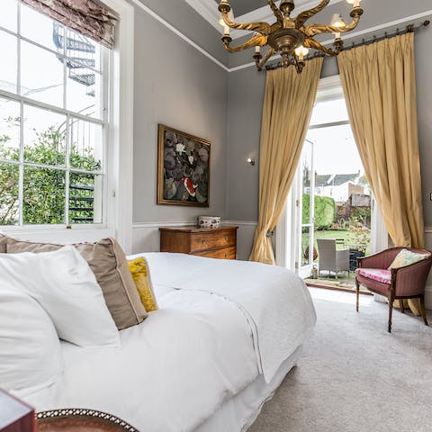 Wake up in the elegant bedrooms and step straight out into your private garden