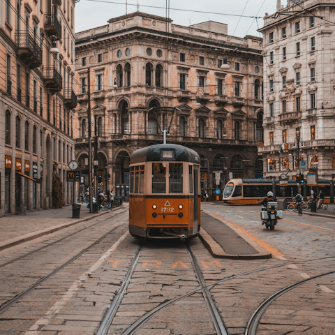 Hop on the nearby tram or metro and explore with ease