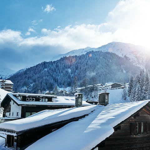 Admire the stunning views towards the Silvretta glacier from your home