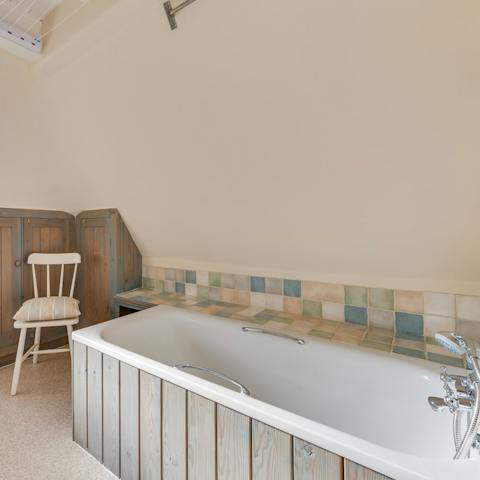 Fill the bath with bubbles and indulge in a long soak