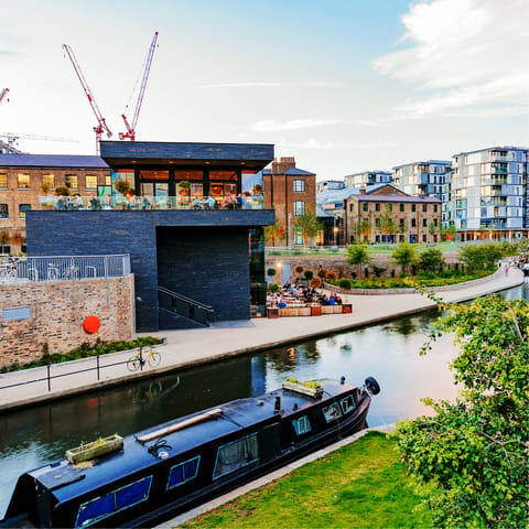 Discover vibrant Camden Market and Regent's Canal, just a ten minute walk away