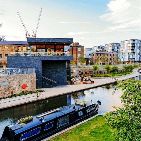 Discover vibrant Camden Market and Regent's Canal, just a ten minute walk away