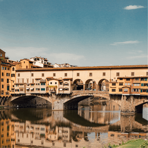 Stroll over to the storied Ponte Vecchio, Florence's famous bridge